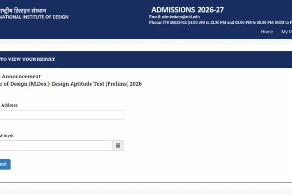 NID DAT 2026 Prelims result declared for M.Des; rechecking open till February 14: Check direct link