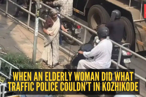 Watch: Elderly woman blocks scooter on footpath, internet can’t stop cheering
