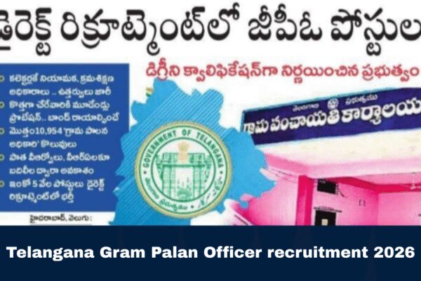 Telangana GPO recruitment 2026: Government announces 10,954 village level officer posts, notification soon