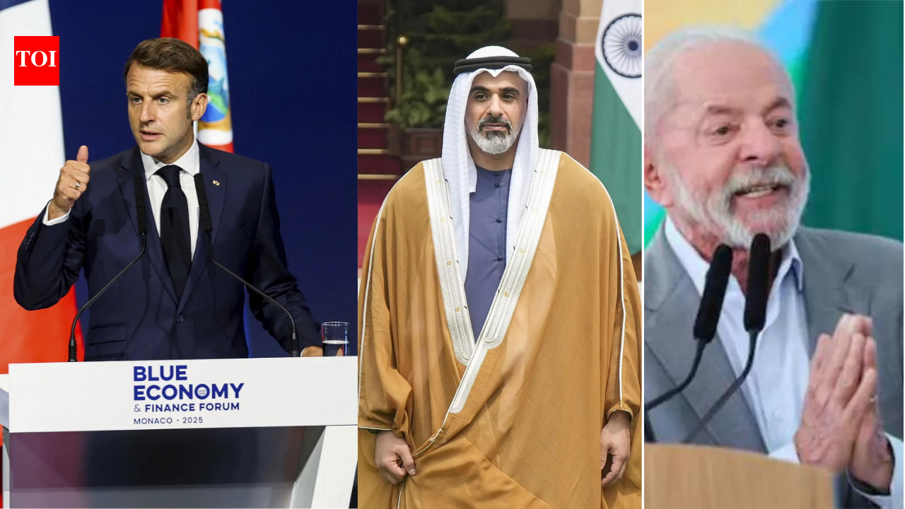 French President Emmanuel Macron, Crown Prince of Abu DhabiSheikh Khaled bin Mohamed bin Zayed Al Nahyan and Brazil President Lula Da Silva (Images/Agencies)  NEW DELHI: The Ministry of External Affairs (MEA) on Friday released the list of countries whose leaders will attend the India–AI Impact Summit 2026, to be held in the national capital next week.The summit, hosted at the invitation of Prime Minister Narendra Modi, is being positioned as the first major global AI gathering in the Global South. ‘Biggest AI Summit’: Ashwini Vaishnaw Says India AI Impact Summit Getting ‘Phenomenal Response’ The India AI Impact Summit 2026 will take place from February 16 to 20 at Bharat Mandapam in New Delhi. Leaders, ministers, global CEOs and representatives of international organisations are expected to deliberate on the future of artificial intelligence, its economic impact and governance frameworks.Leaders attending the summitAccording to the MEA, the following leaders are scheduled to participate:Bhutan – Tshering Tobgay, Prime MinisterBolivia – Edmand Lara Montano, Vice PresidentBrazil – Luiz Inácio Lula da Silva, PresidentCroatia – Andrej Plenković, Prime MinisterEstonia – Alar Karis, PresidentFinland – Petteri Orpo, Prime MinisterFrance – Emmanuel Macron, PresidentGreece – Kyriakos Mitsotakis, Prime MinisterGuyana – Dr Bharrat Jagdeo, Vice PresidentKazakhstan – Olzhas Bektenov, Prime MinisterLiechtenstein – Hereditary Prince Alois, Hereditary Prince of the Principality of LiechtensteinMauritius – Dr Navinchandra Ramgoolam, Prime MinisterSerbia – Aleksandar Vučić, PresidentSlovakia – Peter Pellegrini, PresidentSpain – Pedro Sánchez Pérez-Castejón, President Sri Lanka – Anura Kumara Disanayaka, PresidentSeychelles – Sebastien Pillay, Vice PresidentSwitzerland – Guy Parmelin, PresidentThe Netherlands – Dick Schoof, Prime MinisterUnited Arab Emirates (UAE) – Sheikh Khaled bin Mohamed bin Zayed Al Nahyan, Crown Prince of Abu DhabiIn addition, ministerial delegations from over 45 countries will participate. The United Nations Secretary-General and senior officials from several international organisations are also expected to join the deliberations.The summit comes at a time when global AI ecosystems are undergoing significant shifts. While large language models have shown rapid progress, policymakers and experts have increasingly highlighted the need for stronger data governance, diversified AI architectures and sector-specific deployment.The event is structured around three pillars: People, Planet and Progress which branch into seven thematic working groups covering AI skilling, social inclusion, safety, scientific research, sustainable computing, democratising access and economic growth.Over 700 session proposals have been received. On February 17, the government will release the AI Compendium, documenting case studies of AI applications in sectors such as healthcare, agriculture, education and energy. The summit will conclude with the GPAI Council meeting on February 20.Union minister for electronics and IT Ashwini Vaishnaw has described the response as “phenomenal”, with participation expected from nearly 100 countries. More than 100 global CEOs are likely to attend.Prominent technology leaders, including Google CEO Sundar Pichai, OpenAI CEO Sam Altman, Nvidia CEO Jensen Huang, Anthropic CEO Dario Amodei, DeepMind CEO Demis Hassabis, Microsoft President Brad Smith and Qualcomm CEO Cristiano Amon, are also expected to be present.The summit will also feature competitions such as AI for ALL and AI by HER, with top prizes of Rs 2.50 crore, along with youth-focused initiatives like YUVAi and India AI Tinkerpreneur. An exhibition spread over 70,000 square metres will showcase more than 300 exhibitors from 30 countries.About the AuthorTOI News DeskThe TOI News Desk comprises a dedicated and tireless team of journalists who operate around the clock to deliver the most current and comprehensive news and updates to the readers of The Times of India worldwide. With an unwavering commitment to excellence in journalism, our team is at the forefront of gathering, verifying, and presenting breaking news, in-depth analysis, and insightful reports on a wide range of topics. The TOI News Desk is your trusted source for staying informed and connected to the ever-evolving global landscape, ensuring that our readers are equipped with the latest developments that matter most.”Read MoreEnd of ArticleFollow Us On Social MediaVideosPM Modi Speaks To BNP Chief Tarique Rahman, Congratulates On ‘Remarkable’ Bangladesh Poll Win6-Year-Old Dead, 5 Injured As Speeding Car Hits Pedestrians On Busy Lucknow Road; CCTV Shows HorrorKiren Rijiju Explains Why Modi Govt Paused Privilege Notice Against Rahul Gandhi After Dubey’s MoveTarique Rahman’s BNP Heads For Landslide In Bangladesh Election, Rivals Cry FoulPM Modi Unveils Seva Teerth, A New PMO Hub Marking Governance Shift In National Capital DelhiRafale To Be Built In India For The First Time Outside France After DAC Nod For 114 Fighter Jets’Bangladesh Rejected Pakistan-Backed Jamaat’: Experts Decode BNP’s Historic Return To PowerCDS General Anil Chauhan Links History With Border Disputes With China, Recalls Nehru Knew About It’He Is A Habitual Liar’: Farmers At Centre As Piyush Goyal Slams Rahul Gandhi On India US Trade DealPoK And Aksai Chin In India Map: US Trade Deal Post Forced Pakistan To Rush Washington To Rectify123Photostories5 key features that make adventure bikes perfect for long-distance touring5 ways to remove pesticides from grapes and strawberries, tips for storage, and easy dishesFrom built-in air conditioners to radar ears: 5 animals with the weirdest ears and how they use themValentine’s Day 2026: 7 romantic red cocktails for Valentine’s Day celebrationFrom Titan Arum to Bulbophyllum Phalaenopsis: 7 worst smelling flowers of the worldDid you know Shahid Kapoor was rejected 100 times before his debut in ‘Ishq Vishk’? 6 lesser-known facts about ‘O Romeo’ actor5 hill forts of Rajasthan and why they are a traveller’s favourite7 glass buildings across the world that changed contemporary architecturePotholes, debris and chaos: Bengaluru commuters struggle ahead of Pink Line Metro launch5 Indian fabrics that offer a luxury feel at an affordable price123Hot PicksIT Stocks CrashGold Silver PricesBangladesh Election ResultsTelangana Municipal Elections ResultsIncome Tax CalculatorPublic holidays February 2026Bank Holidays februaryTop TrendingMarvel Rivals Season 6.5 Release dateErika KirkBad BunnyCatherine Polli Net WorthSeahawks Super Bowl paradeKayla NicoleAnthony JoshuaChloe KimCardi BMax Muncy