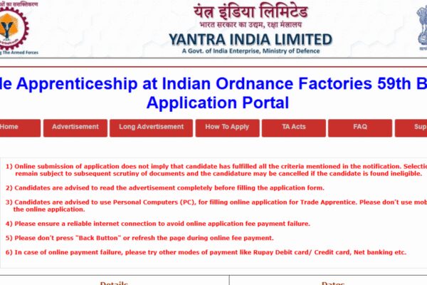 Yantra India Limited Apprentice recruitment 2026: Registration underway for 3,979 posts; direct link to apply here