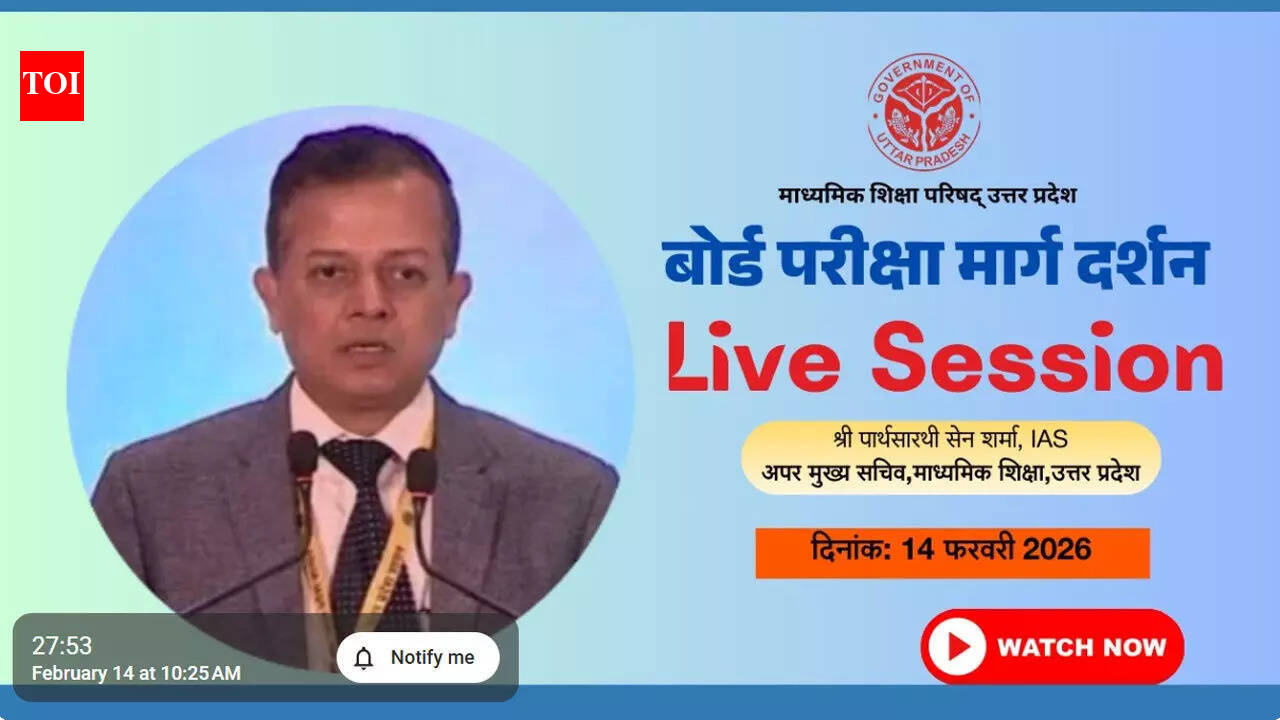 UP Board hosts state-level online guidance session today ahead of 2026 exams; check live webcast here