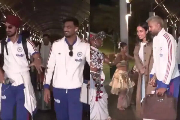 Watch: Hardik Pandya spotted with girlfriend Mahieka; Arshdeep Singh steals the show on India’s arrival in Colombo