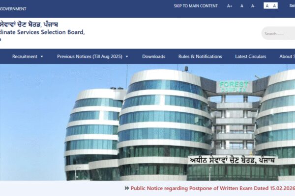 PSSSB Excise Inspector recruitment 2026 registration begins at sssb.punjab.gov.in: Check steps to apply and other details here