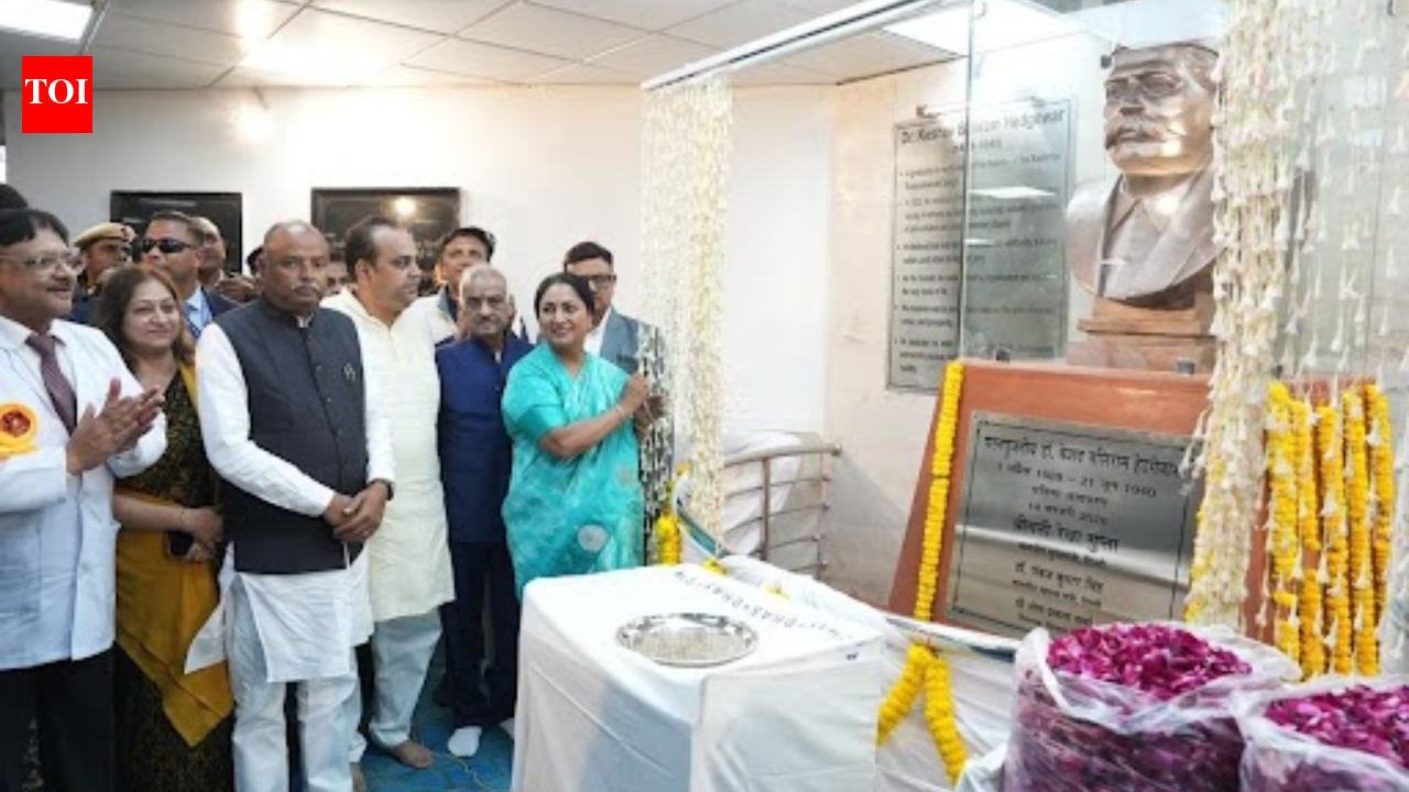 – NEW DELHI: Delhi chief minister Rekha Gupta on Saturday inaugurated a statue of RSS founder K B Hedgewar in east Delhi, and said it would be a continuing source of inspiration embodying service, dedication and the spirit of ‘nation first’.The unveiling was organised at the Hedgewar Arogya Sansthan Hospital in Shahdara area, marking the 100th anniversary year of the Rashtriya Swayamsevak Sangh (RSS).”Installation of the statue of such a tall personality on the completion of 100 years of the RSS by the Delhi government is an immense source of inspiration for us,” the chief minister said.The RSS was founded on September 27, 1925, in Nagpur by Keshav Baliram Hedgewar, a physician from Maharashtra. The outfit started small with one ‘shakha’ (branch) and evolved over the years to become a vast organisation in the country.Gupta said the vision and mission initiated by Hedgewar have today evolved into a “strong and expansive” organisation dedicated to the service of the nation.His approach of organising society through character-building has laid a “firm foundation” for India’s cultural awakening, she said, adding that the statue installed at the institute is not merely a memorial but a continuing source of inspiration embodying service, dedication and the spirit of ‘nation first’.The chief minister said the Hedgewar Hospital has been dedicated to serving the people of the trans-Yamuna area for decades. The government will work towards the extension of the hospital by adding another floor to its building and equipping it with the latest machines in the coming days, Gupta further said.Health minister Pankaj Kumar Singh and several BJP legislators, including Shahdara MLA Sanjay Goyal, along with other public representatives, doctors, paramedical staff and citizens, were present at the event.The chief minister further informed that all Delhi government hospitals have now been fully digitised. Each patient has a digital health record, online OPD appointment facilities have been introduced, and complete treatment histories can be accessed at the click of a button at any hospital, according to her.She expressed confidence that the statue of Dr Hedgewar will serve as inspiration for doctors and staff at the hospital, motivating them each day to work with renewed energy and a spirit of service.End of ArticleFollow Us On Social MediaVideosIn Munich, Jaishankar Backs Multipolar Order, EU FTA And UNSC Reform, Calls For Agile Foreign Policy’Alliances Fluid, Might Rising’: CDS Gen Anil Chauhan Warns India Must Prepare To Act IndependentlyMetro Line-4 Viaduct Part Collapses In Mulund, One Killed, Three Injured“Congress Failed The Northeast” PM Modi Slams Congress Over Assam’s GrowthRahul Gandhi Flags Dhaka Zero Duty Edge In US Trade Deal; Piyush Goyal Mounts Strong RebuttalDeadly Joyride: Teen Driving SUV At 160 Kmph Triggers Chain Crash In Bengaluru, 6 Students DeadEU Holds Back Laughter As US Credits Itself On Stopping India Pakistan War, Questions UN On KashmirPM Modi Makes Historic Landing At Dibrugarh ELF, Rafale And Sukhoi Jets Mark India’s Strategic PushPM Modi Opens Kumar Bhaskar Varma Setu, Rs 3000 Crore Bridge Cuts Guwahati Travel Time To 7 Minutes’Global South To Decide Next World Order’: Stubb And Rubio Signal Shift, Echoe India’s World View123PhotostoriesMaha Shivratri 2026: 10 traditional foods that are offered to Lord Shiva and whyTop 5 Margot Robbie movies that are a must-watch on OTT5 invisible AI features in modern luxury cars that drivers rarely noticeAfter Shahid Kapoor led ‘O’Romeo,’ 6 Bollywood gangster films to stream on OTT that are inspired by the underworldMargot Robbie’s most iconic on-screen looks: Gothic lore, barbiecore and beyond5 famous global fabrics you didn’t know were originally IndianMaha Shivratri 2026: How to make Sabudana Tikki for evening snackingHistoric touchdown in Assam: PM Modi lands at Northeast’s first highway ELF; IAF stages aerial show — In picsTop 5 real estate hotspots in Navi Mumbai driving investment and residential demand in 2026From Kapil Sharma to Krushna Abhishek- Richest Indian comedians and their net worth123Hot PicksIT Stocks CrashGold Silver PricesBangladesh Election ResultsTelangana Municipal Elections ResultsIncome Tax CalculatorPublic holidays February 2026Bank Holidays februaryTop TrendingPatrick MahomesBad BunnyJosh MorrisseyJutta LeerdamAuston MatthewsKayla NicoleAnthony JoshuaChris PaulDarron LeeKyle Busch Net Worth