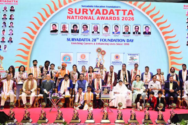 Former CJI Uday Lalit confers the Suryadatta National Lifetime Achievement Awards